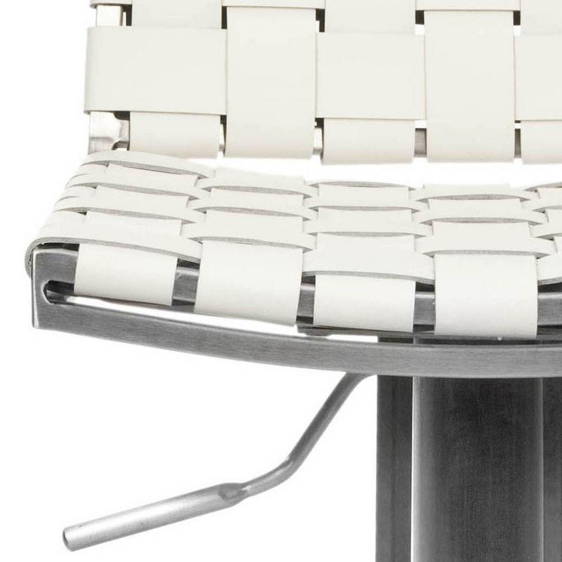 Mitchell Gas Lift Swivel Bar Stool - FOX3001 - White - Safavieh Couture