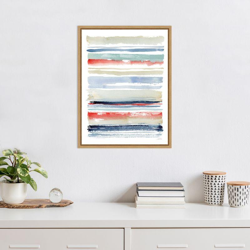 Amanti Art Nautical Stripes by Katrina Pete Canvas Wall Art Print Framed 18 x 24-in.