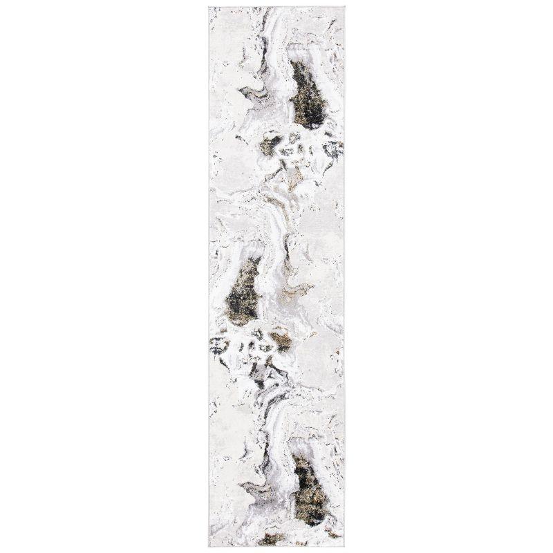 Amelia ALA277 Machine Made Indoor Accent Rug - Grey/Gold - 2'x4' - Safavieh