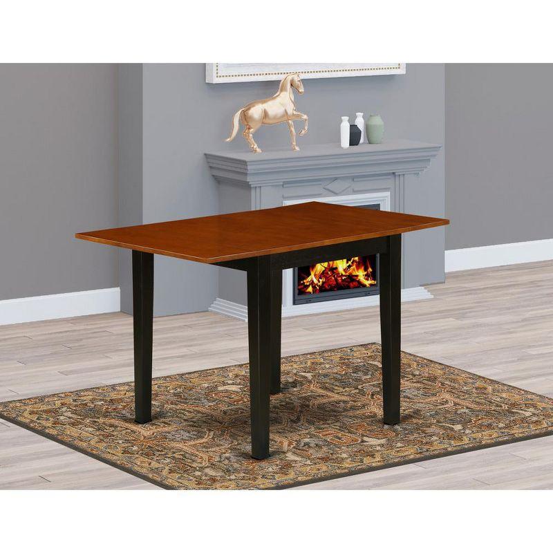 East West Furniture, Dining Table Black & Cherry, NDT-BCH-T