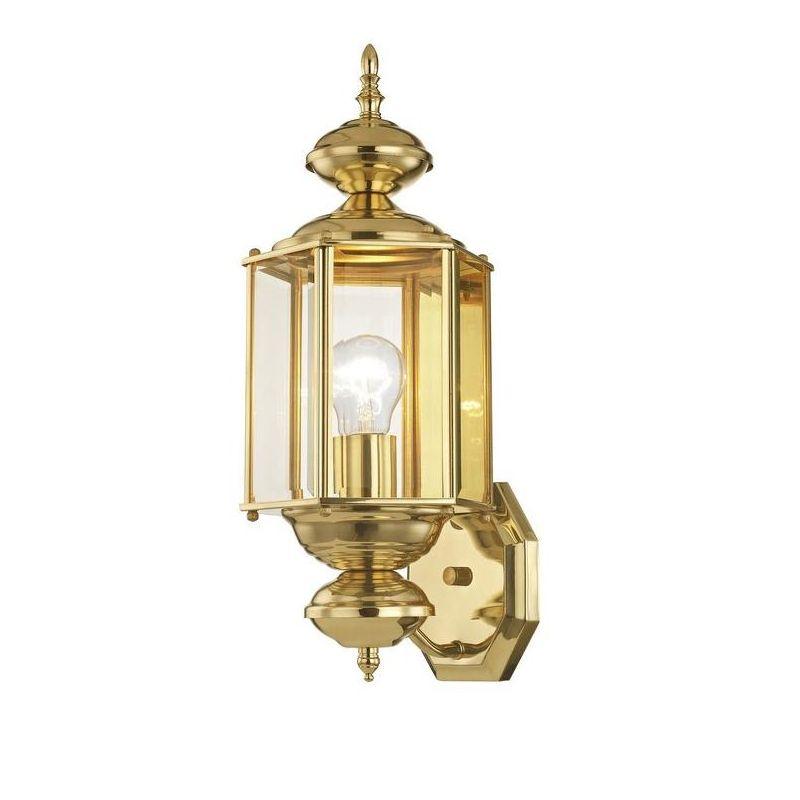 Livex Lighting Outdoor Basics 1 - Light Wall Light in  Polished Brass