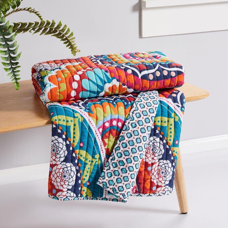 Serendipity 50" x 60" Quilted Throw - Multicolor - Levtex Home