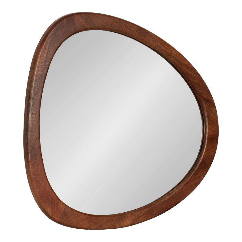 McKinder Asymmetrical Walnut Brown Mango Wood Wall Mirror