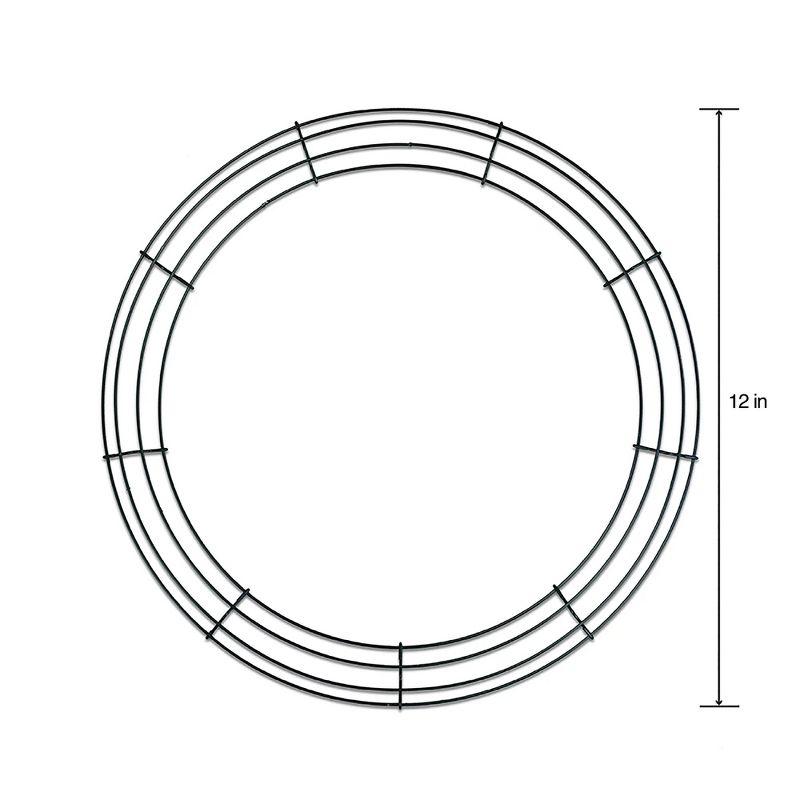 12" Green Steel Floral Wreath Crafting Circle