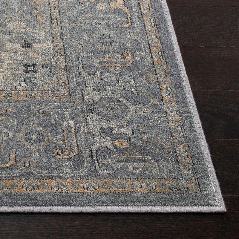 Vintage VTG114 Power Loomed Indoor Skid-Resistant Area Rug - Grey/Multi - 5'3"x7'6" - Safavieh