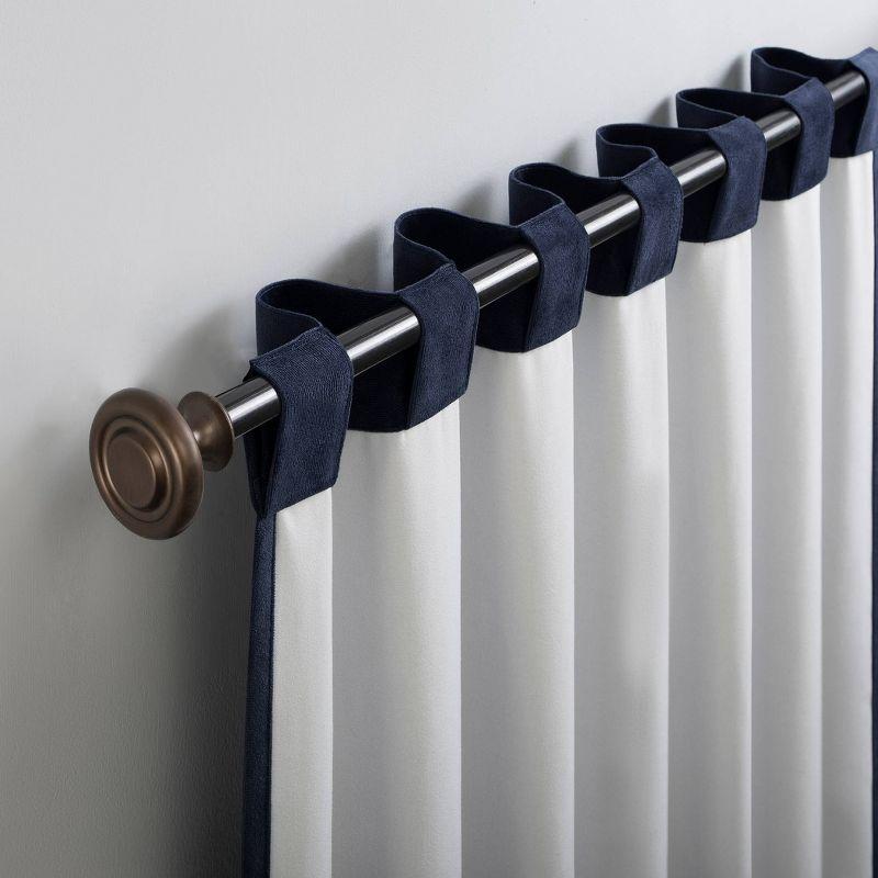 Sun Zero Velvet Noise Reducing Thermal Extreme 100% Blackout Back Tab Curtain Panel