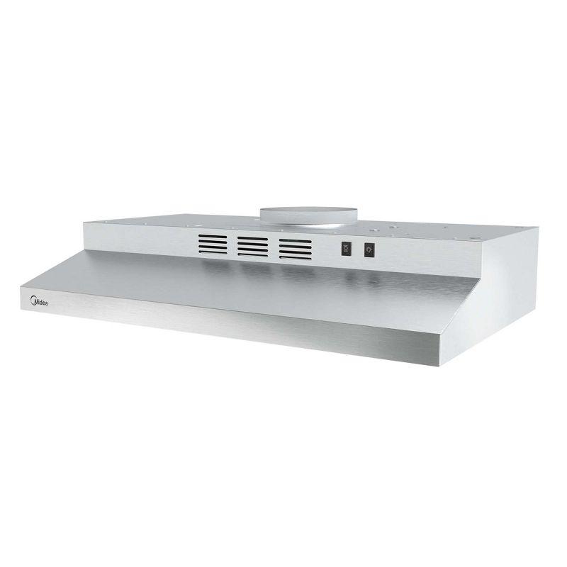 Midea MVU30W2AST 30" Under Cabinet Range Hood, 200 CFM, 2 Speed Fan, Ductless Convertible