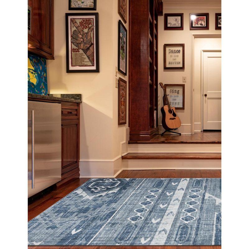 Unique Loom Portland Collection Area Rug - Orford (6' 1" Square Blue Gray/Gray)
