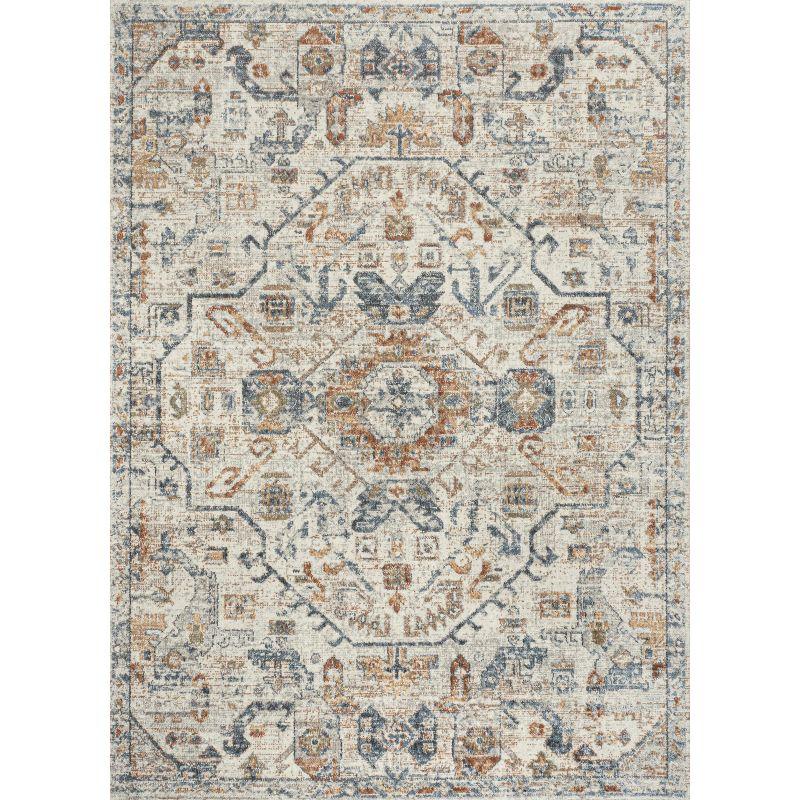 JONATHAN Y Shaemus Bohemian Medallion Low-Pile Machine-Washable Indoor Area Rug