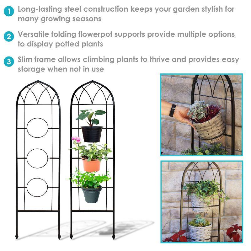 Avonlee Steel Arched Trellis (Set of 2)