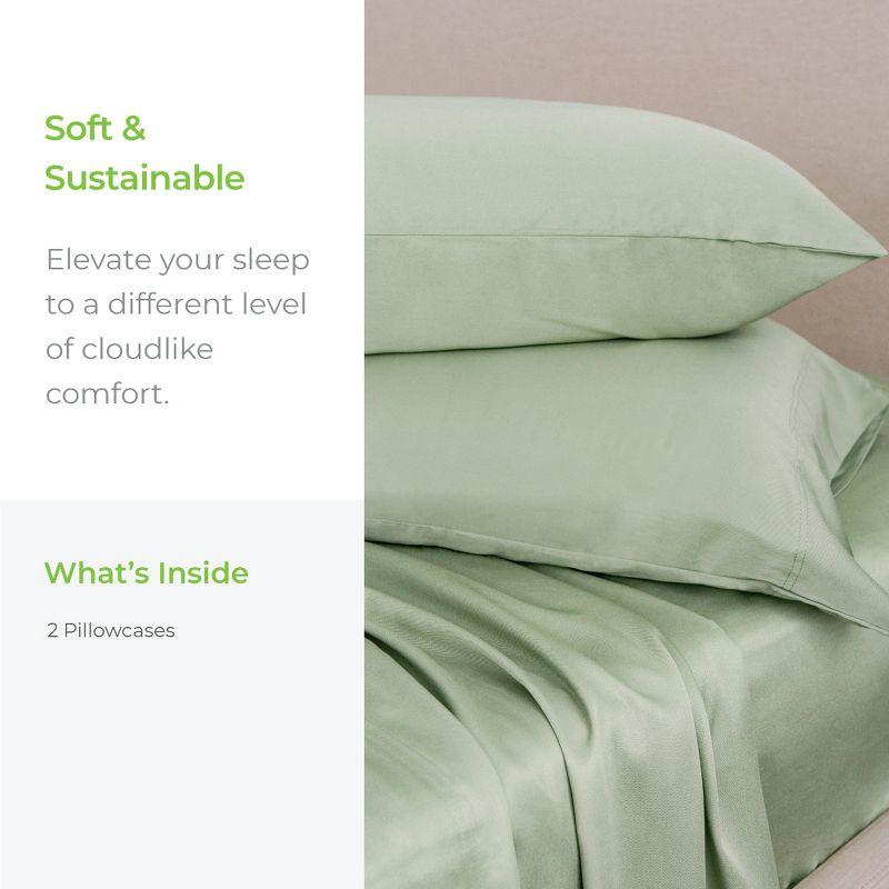 Sage Green Cotton King Hypoallergenic Pillowcase Set