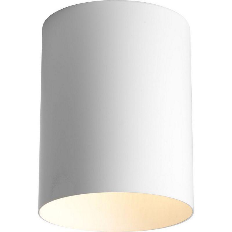Progress Lighting, Cylinder, 1-Light, Flush Mount, Antique Bronze, LED Collection: Cylinder, Material: Aluminum, Finish Color: White