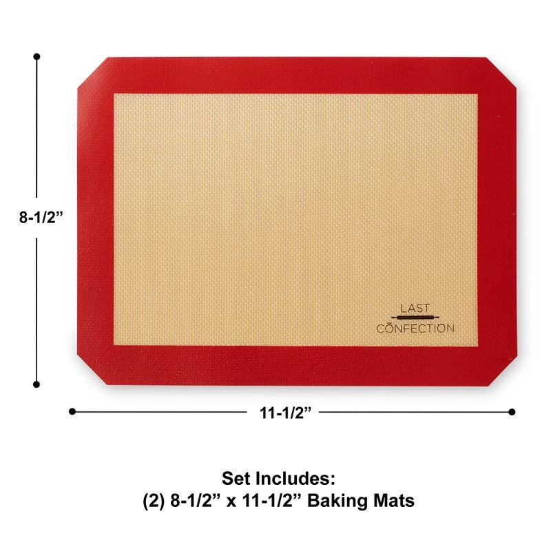 Last Confection Non-Stick Silicone 2 Piece Baking Mat Set