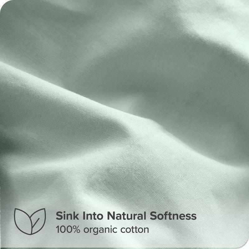100% Organic Cotton Percale Full/Queen Duvet Cover and Sham Set Willow by Bare Home