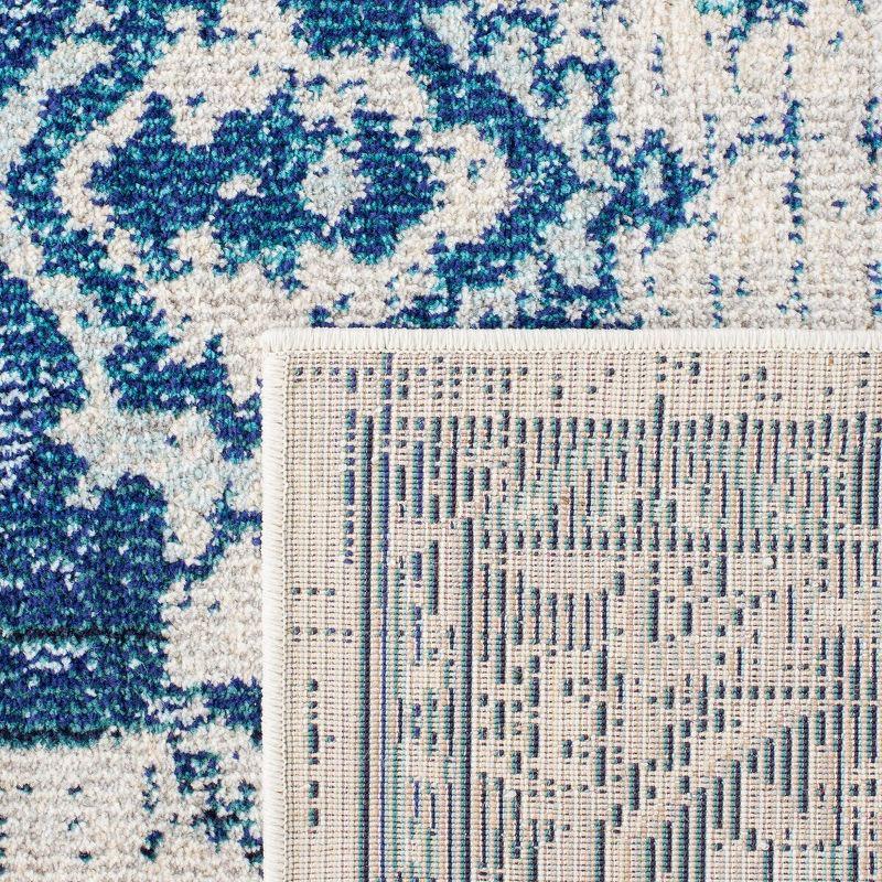 Monaco MNC243 Power Loomed Indoor Runner Rug - Ivory/Blue - 2'2"x8' - Safavieh