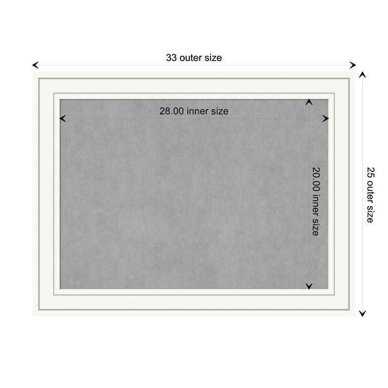 Amanti Art Craftsman White Framed Magnetic Board 33 x 25 in.