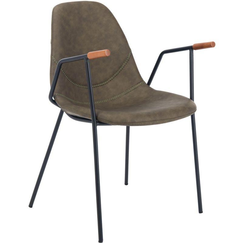 Tanner Mid-Century Dining Chair (Set of 2) - DCH3001 - Olive/Black - Safavieh