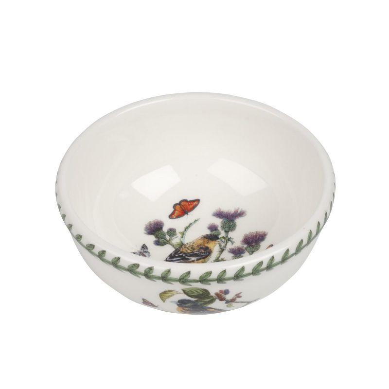 Portmeirion Botanic Garden Birds Individual Fruit Salad Bowl, Set of 6, Made in England - Assorted Bird Motifs,5.5 Inch