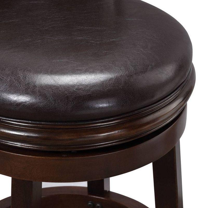 Augusta 24" Brown Swivel Hardwood Counter Stool