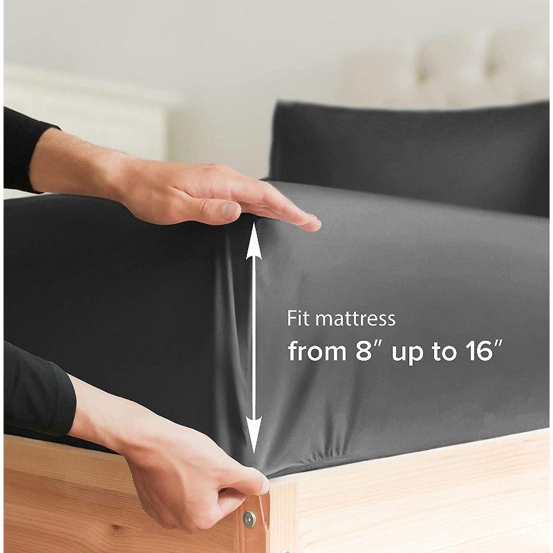 CGK Linens 4 Piece 100% Cotton 400 Thread Count Hotel Quality Bed Sheet Set