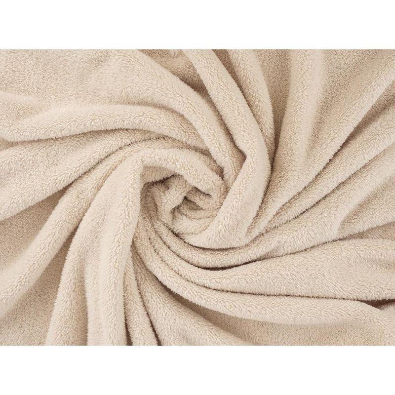 American Soft Linen Turkish Bedding Fleece Blanket, Oversized Plush, Soft and Cozy Warm Fleece Blanket for Couch and Sofa