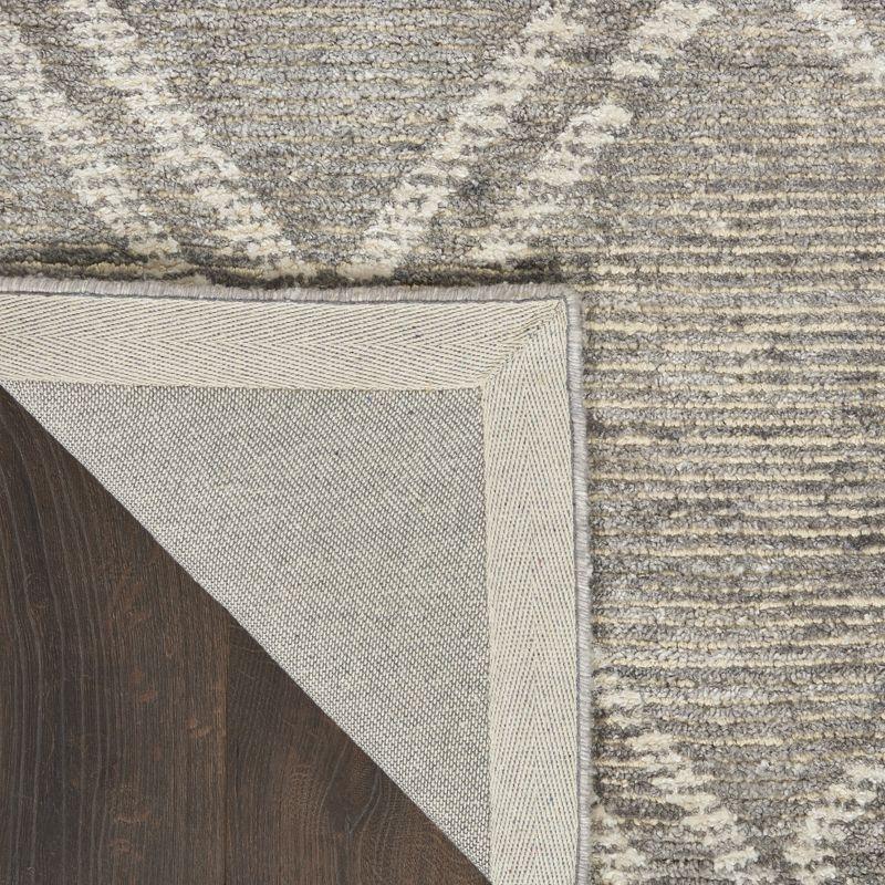 Venosa Grey/Ivory 8' x 10' Hand-Tufted Rectangular Area Rug