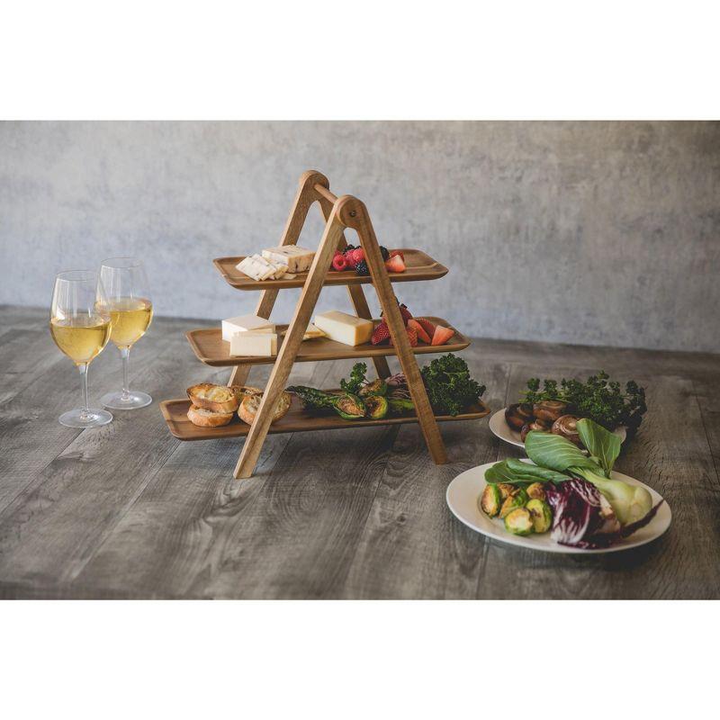 Union Rustic 3 Tiered Serving Tray - Charcuterie Boards - Wood Serving Platters Austyn