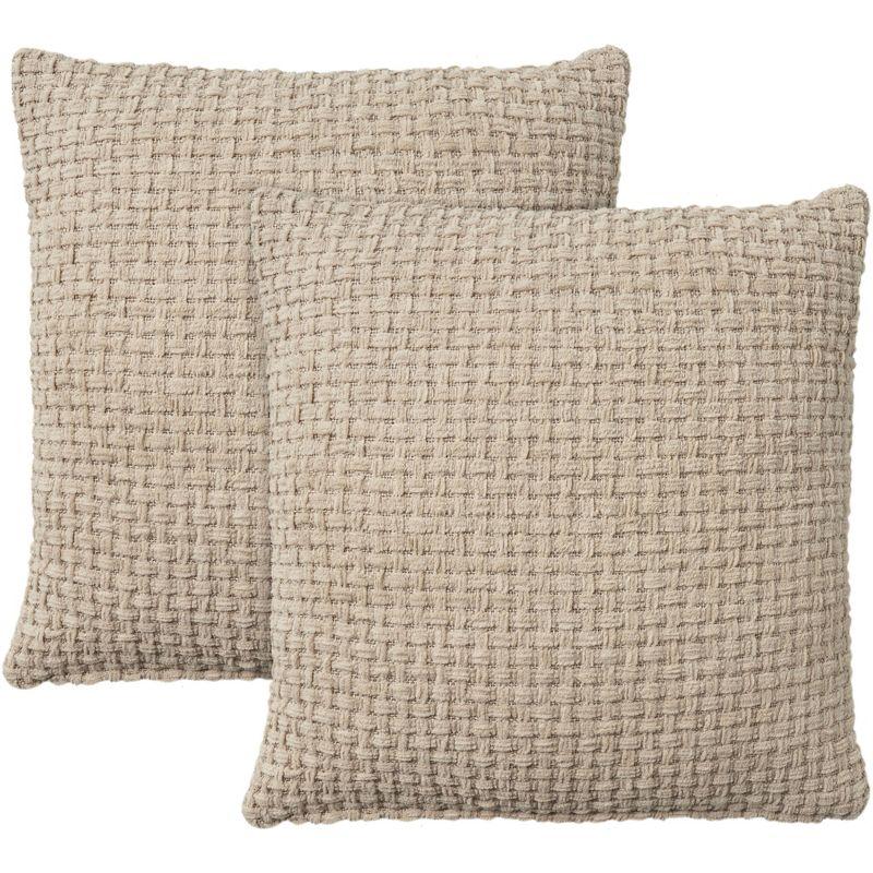 Mina Victory Lifestyle Woven Chenille 18" x 18" Set of 2 Indoor Throw Pillow