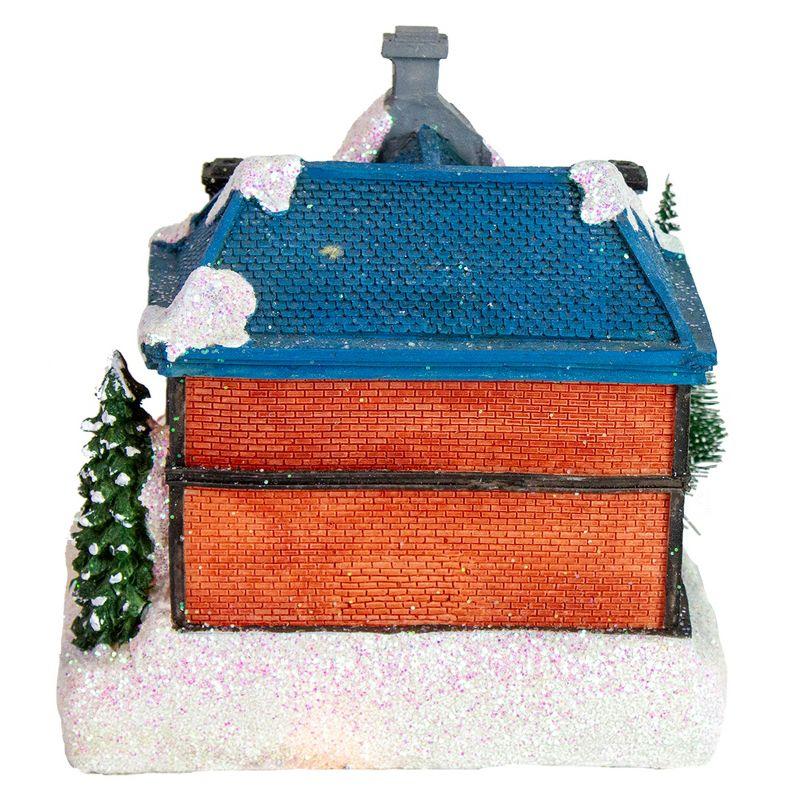 Northlight Seasonal 7" Red LED Lighted Post Office Christmas Village Decoration