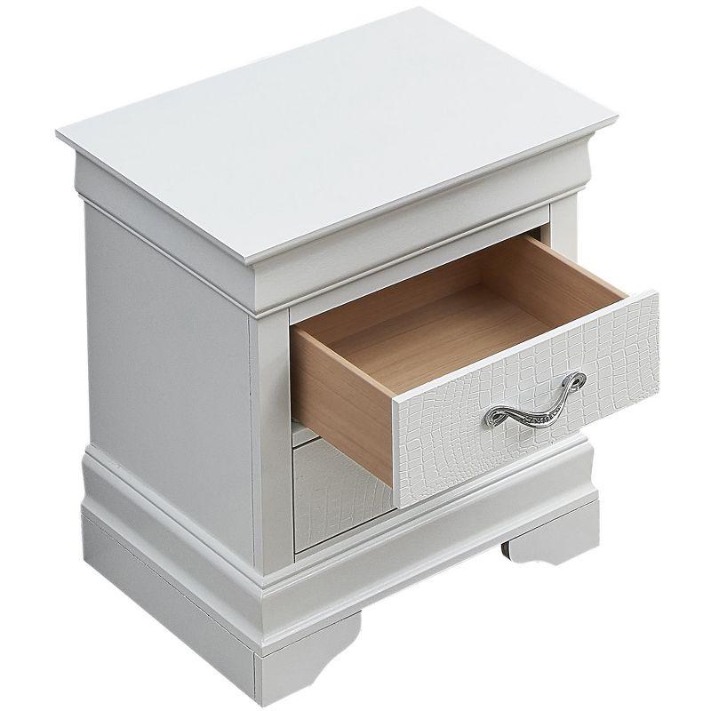 Passion Furniture Lorana 2-Drawer Nightstand (24 in. H x 21 in. W x 16 in. D)