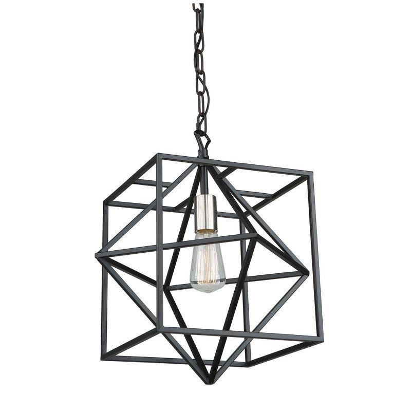 Artcraft Lighting Roxton 1 - Light Pendant in  Matte Black/Polished nickel