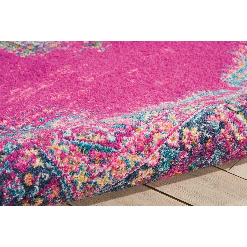 Nourison Passion Medallion Bohemian Indoor Rug Fuchsia 6'7" x 9'6"