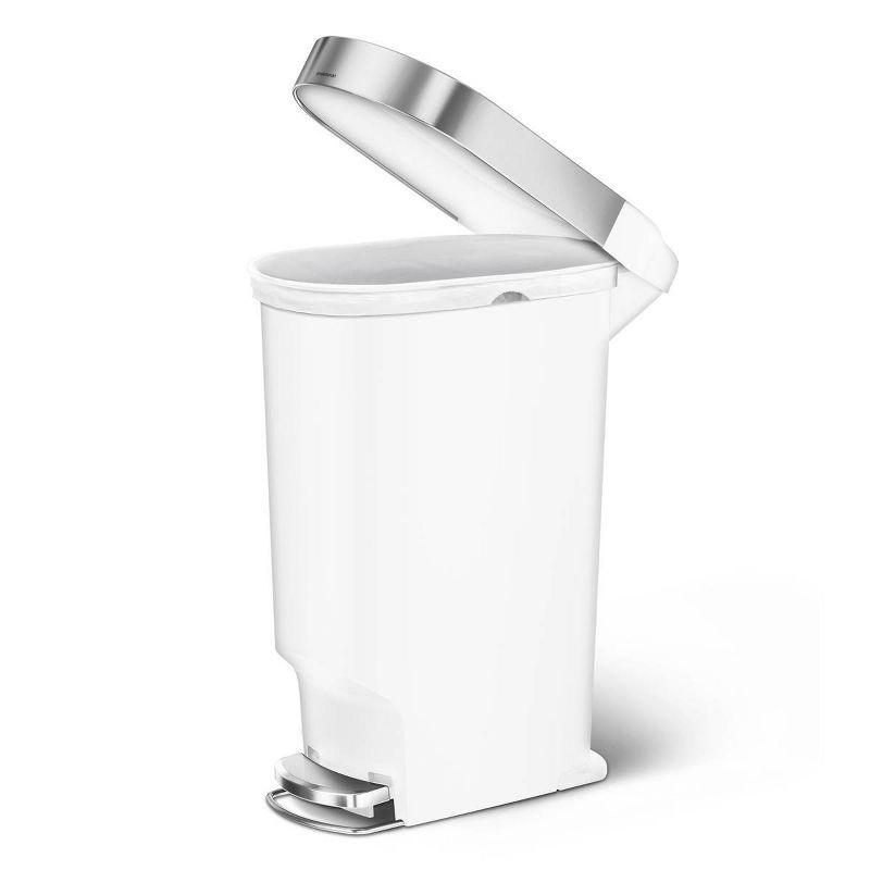 Simplehuman 10.6 Gallon Slim Kitchen Step Trash Can with Liner Rim