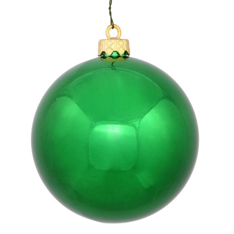 Vickerman 3" Christmas Green Shiny Ball Ornament, 32 per Box