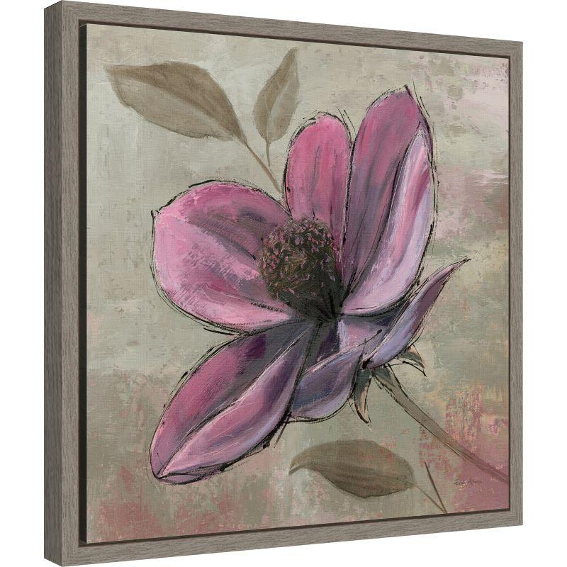 Amanti Art Plum Floral III by Emily Adams Canvas Wall Art Print Framed 16-in. x 16-in.