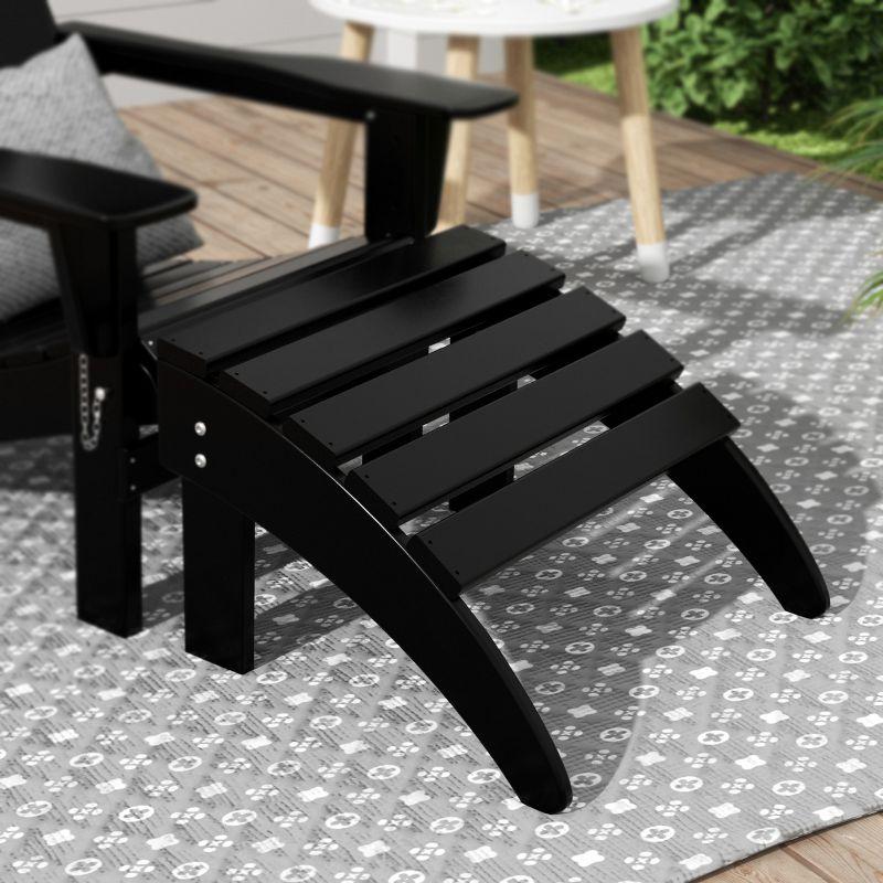 WestinTrends All-Weather Outdoor Patio Poly Adirondack Ottoman Footrest