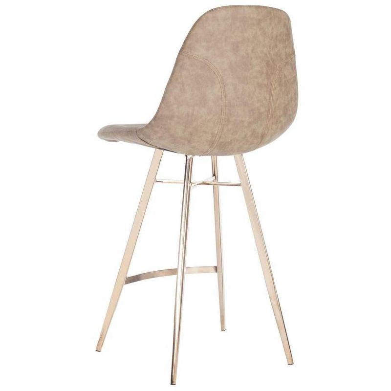 Mathison Counter Stool - FOX3012 - Brown/Copper - Safavieh Couture