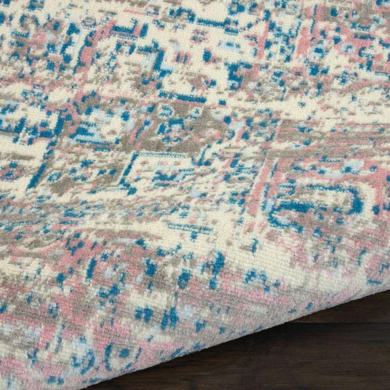 Nourison Grafix GRF14 Ivory/Pink Area Rug 7'10" x 9'10"