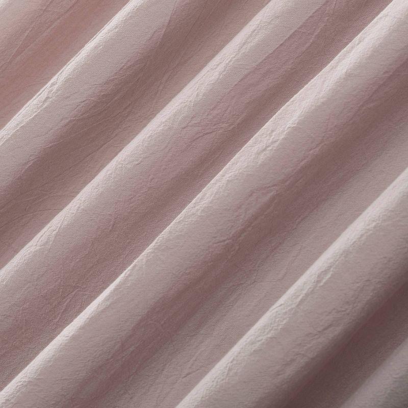 Rose Quartz Cotton Light-Filtering Tab Top Curtain Panel