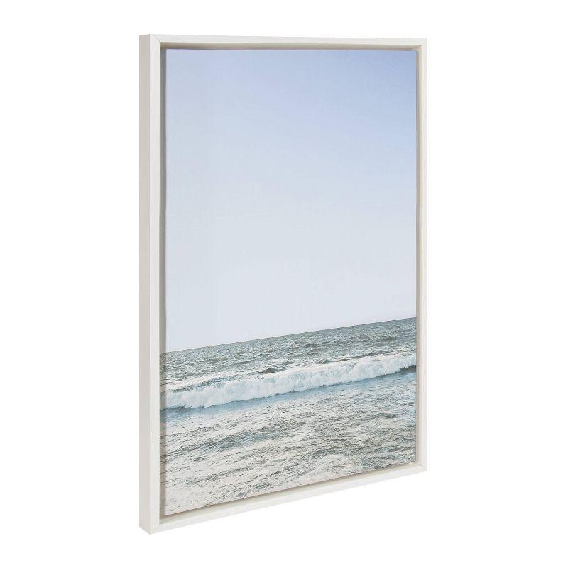 Sylvie Pale Blue Sea by The Creative Bunch Studio Framed Wall Canvas - Kate & Laurel All Things Decor