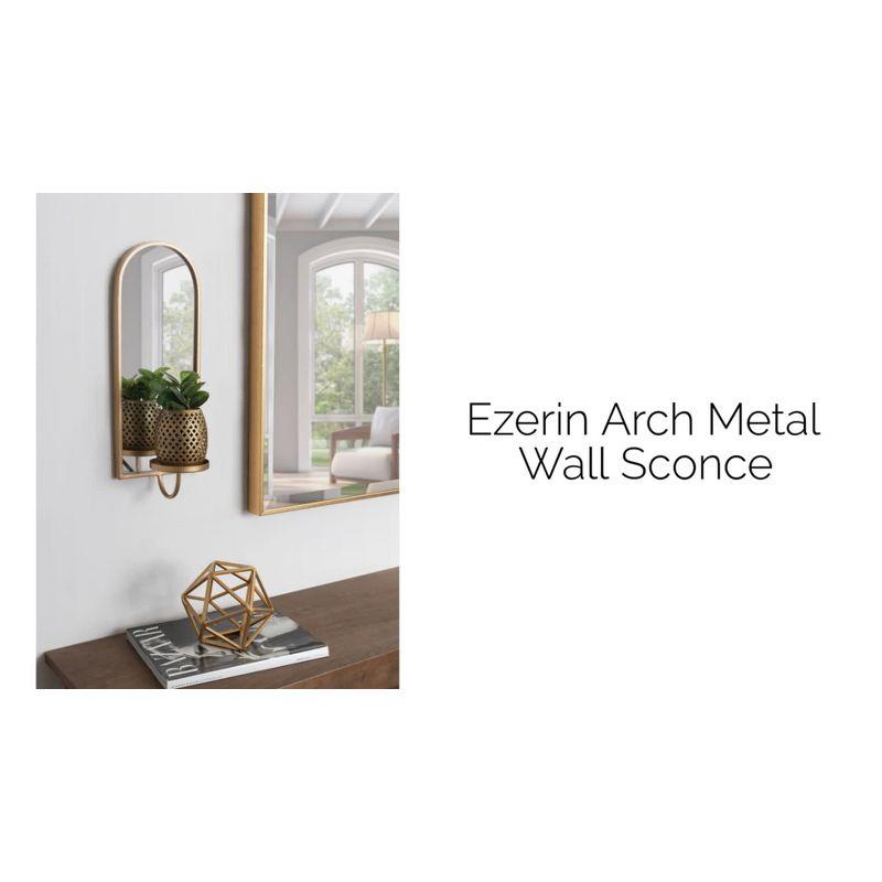 Kate and Laurel Ezerin Arch Metal Wall Sconce, 6x5x16, Black