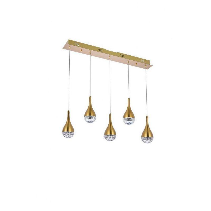 Elegant Lighting Amherst 5 - Light Pendant in  Satin Gold