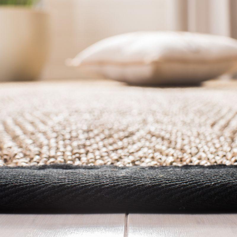 Natural Fiber NF115 Power Loomed Runner Rug - Natural/Black - 2'6"x20' - Safavieh.