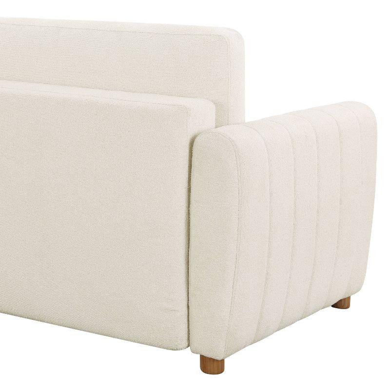 Serta Lowry 91.7" Queen Size Channel Tufted Convertible Sleeper Sofa