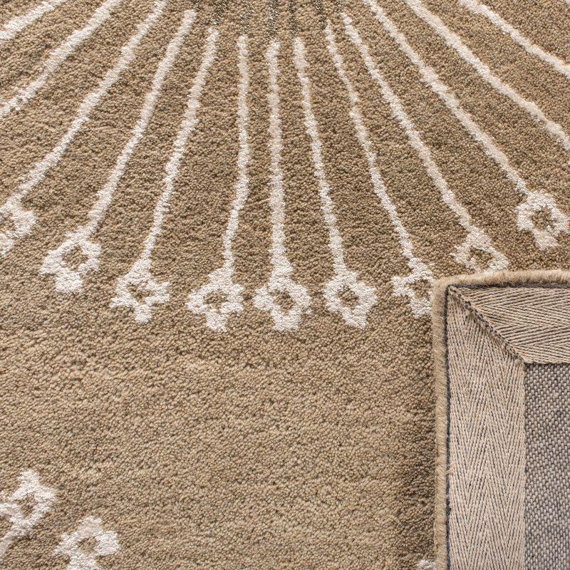 Soho SOH821 Hand Tufted Area Rug - Beige/Brown - 6'x6' - Safavieh.