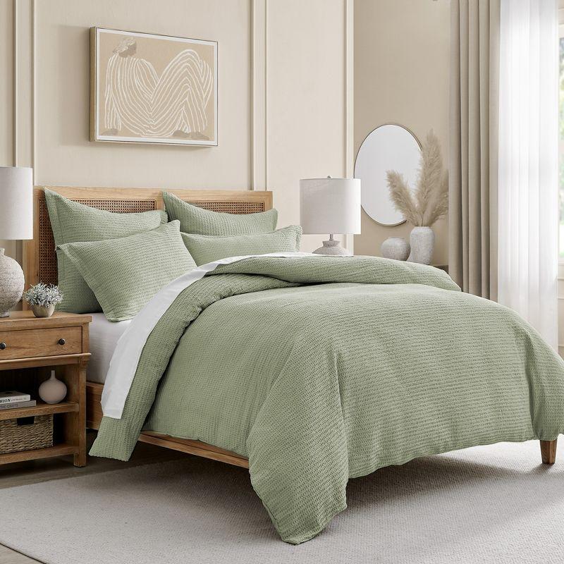 Cloud Waffle Desert Sage King Comforter Set - Levtex Home