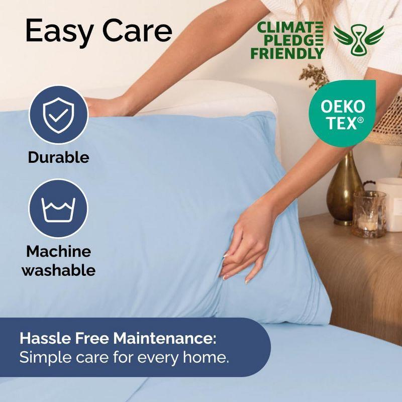 4 Piece Ultra Soft & Cooling Deep Pocket Sheet Set Brushed Hotel Luxury Bed Sheets