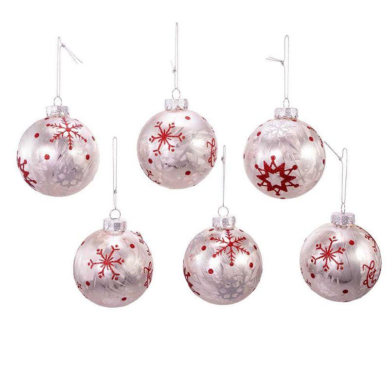 Glass Christmas Ball Ornament (Set of 6)