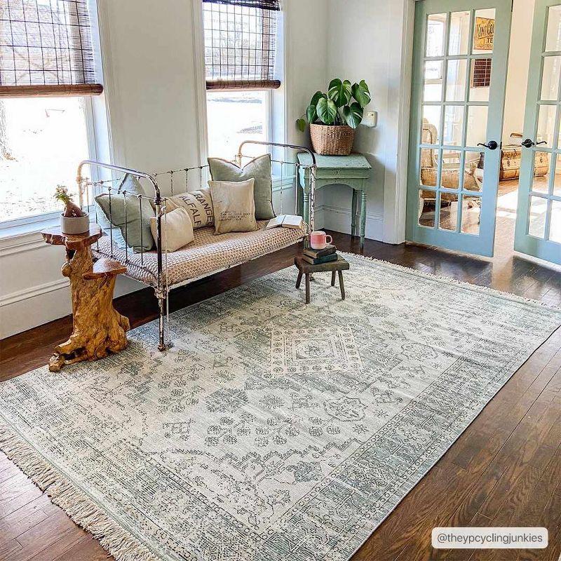 Hauteloom Adamstown Sage&Peach Cotton Rug