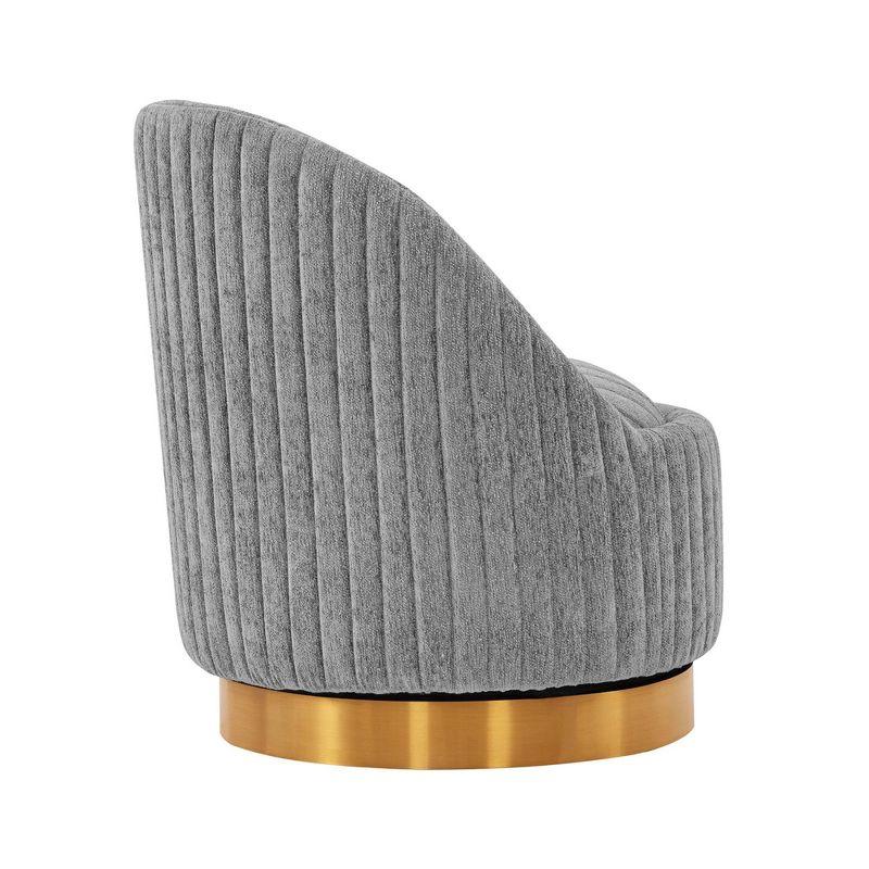 Leela Modern Swivel Boucle Upholstered Accent Chair - Manhattan Comfort